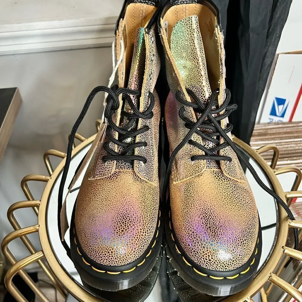 Dr.Martens 1460 Ray Sand Rainbow Boots NWT